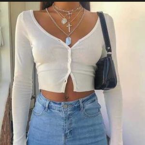 White Button Up Long Sleeve